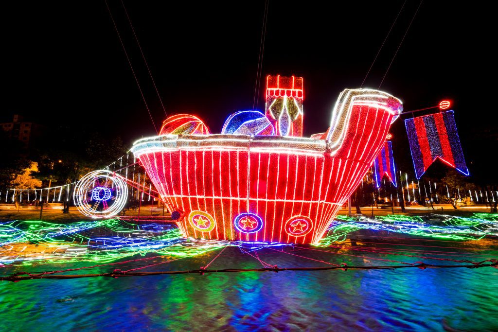 Spectacular Christmas lights in Medellín, Colombia.