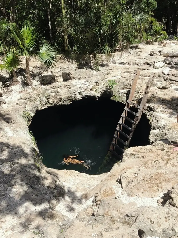Cenote hole in Tulum
