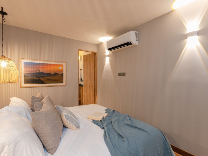 Bedroom with air conditioner