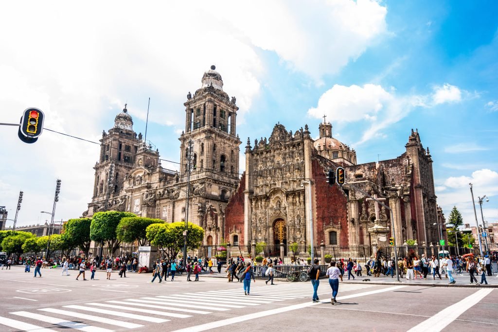 mexico city cathedral in zocalo