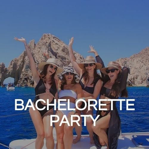 Bachelorette party in Cabo San Lucas with friends enjoying a luxury getaway
