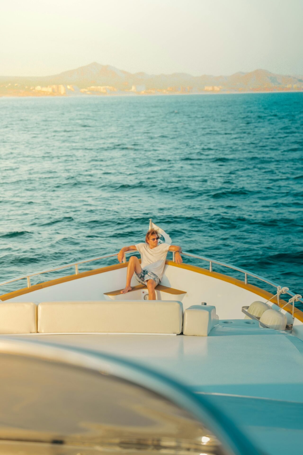 Luxury boat rental in Cabo San Lucas with ocean views and private charter service