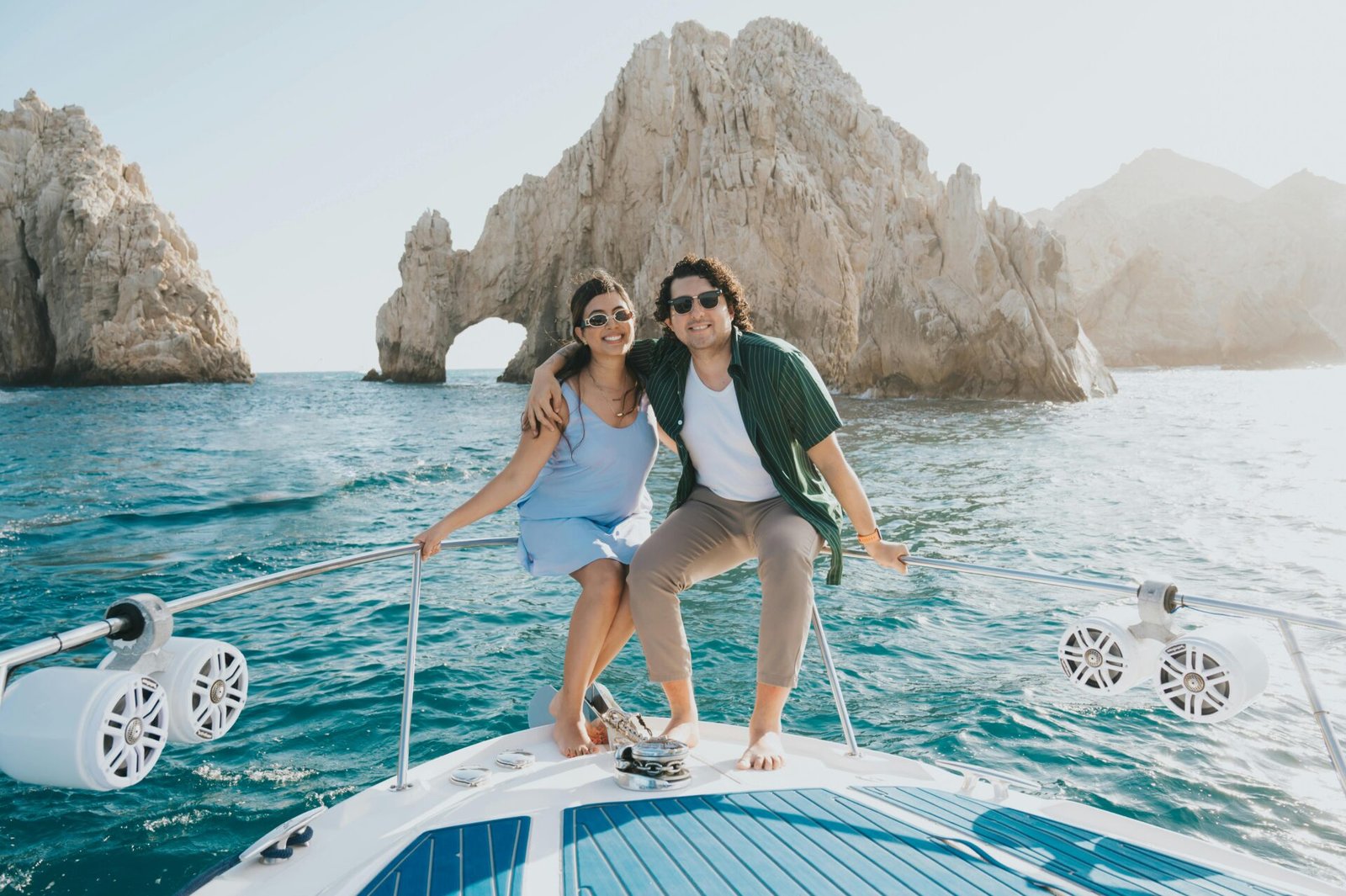 Private boat rental in Cabo San Lucas cruising near El Arco and Land's End