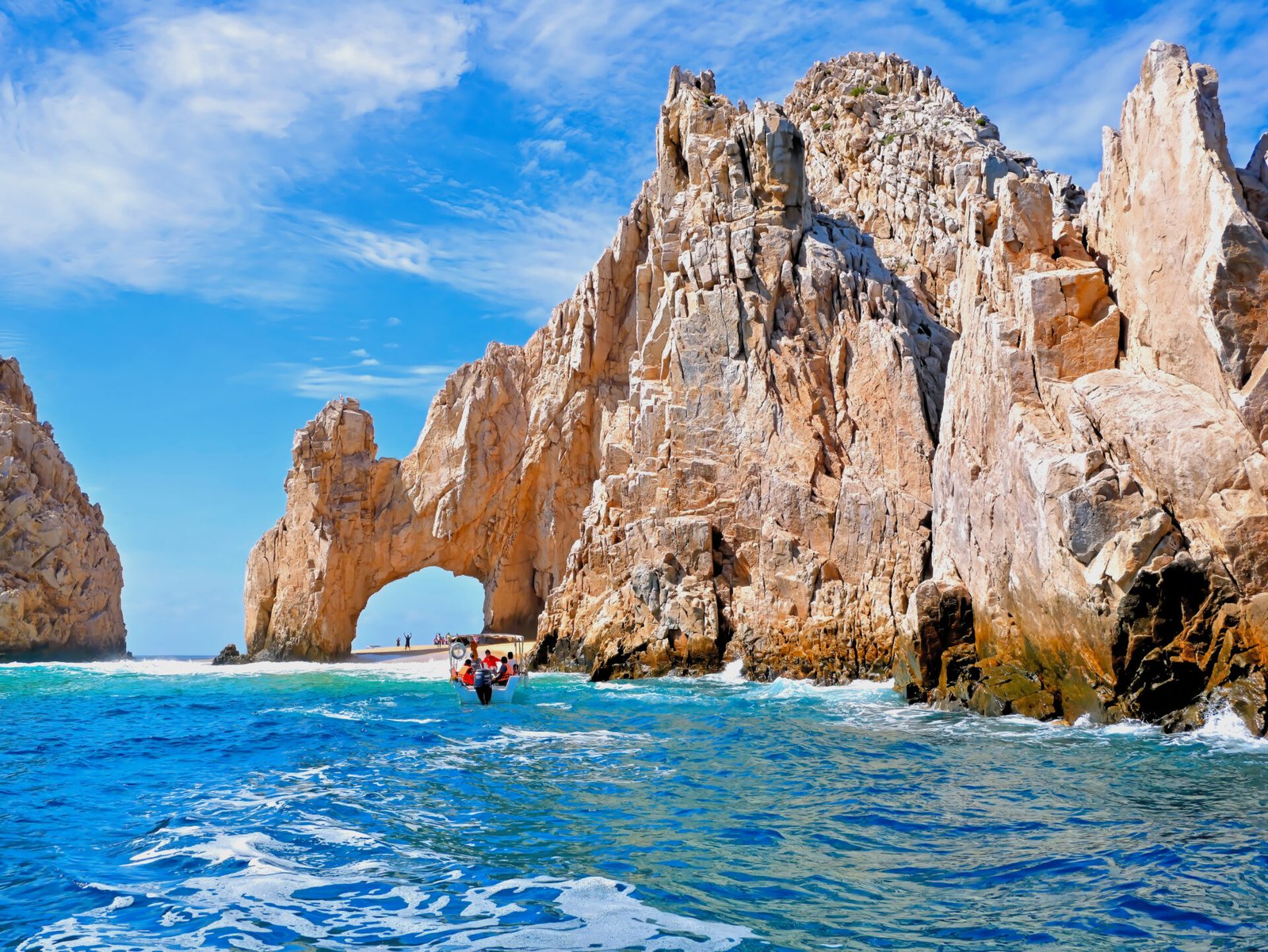 The Arch of Cabo San Lucas, Mexico overlooking the Sea of Cortez and Pacific Ocean