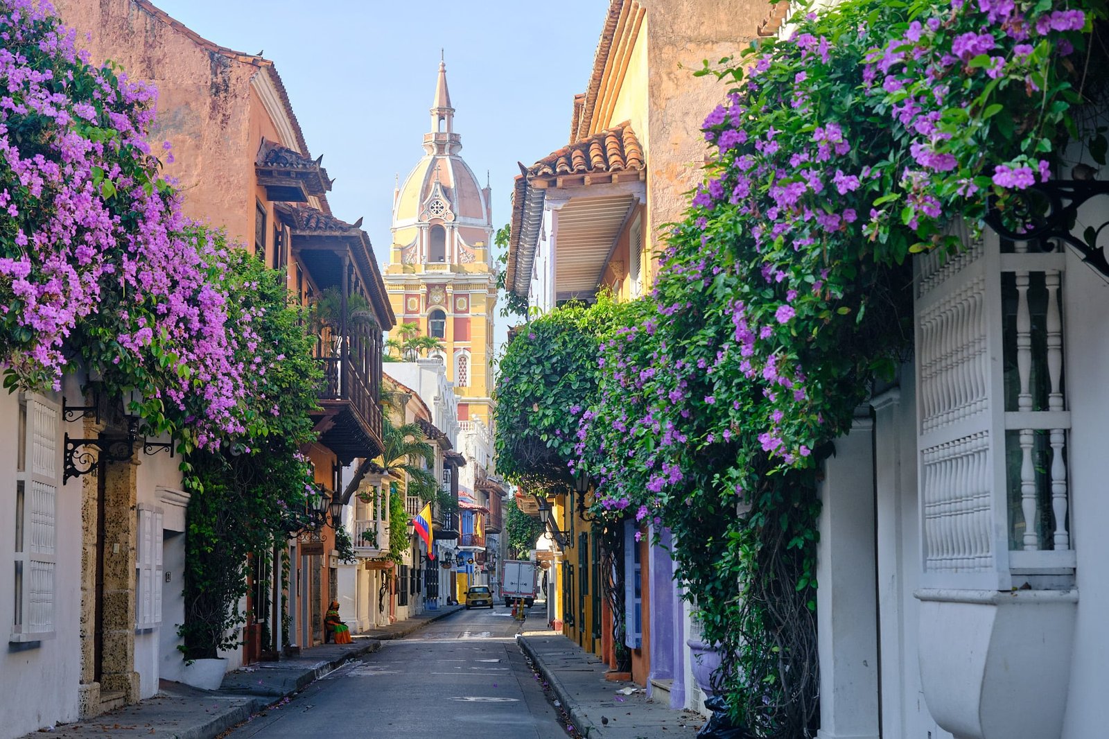 Colorful street in San Diego neighborhood, Walled City