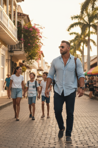 Firefly_Gemini Flash_body guard casual for cartagena family trip 335200