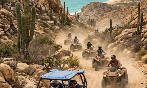 Luxury ATV tour in Cabo San Lucas with ocean and desert views