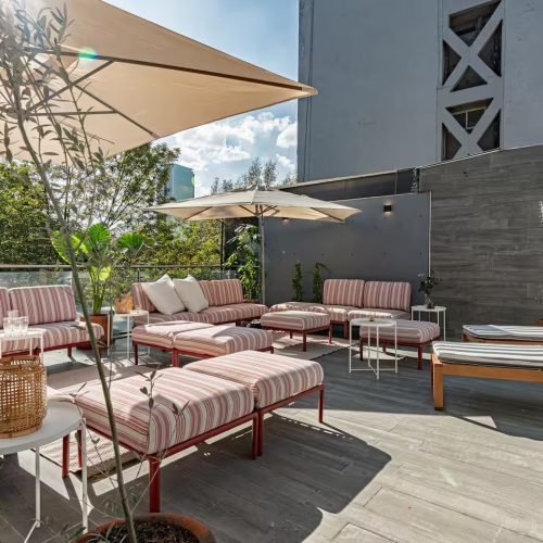 Luxury vacation rental in Mexico City with a rooftop terrace and skyline views